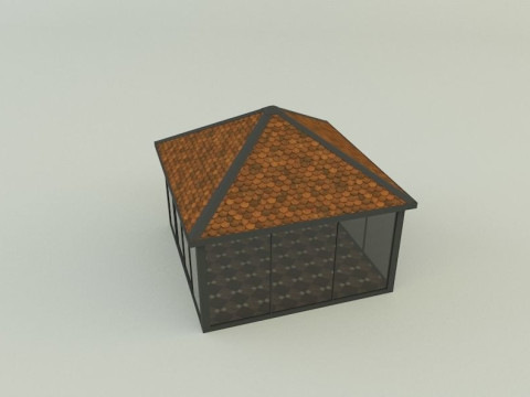 Garden rest area pergola 3D Model
