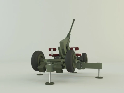 Bofors 40mm 3D Model