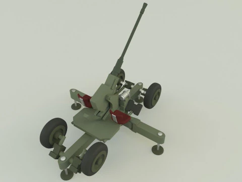 Bofors 40mm 3D Model