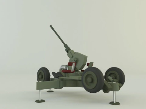 Bofors 40mm 3D Model