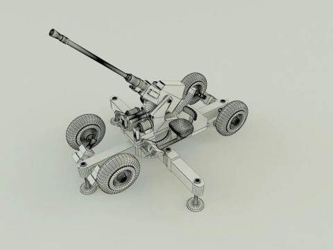 Bofors 40mm 3D Model