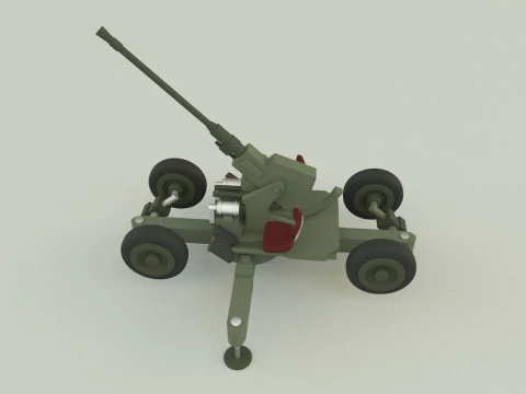 Bofors 40mm 3D Model