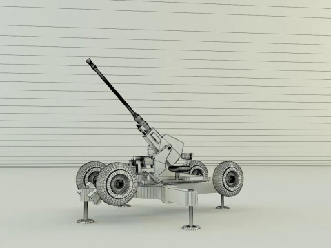 Bofors 40mm 3D Model