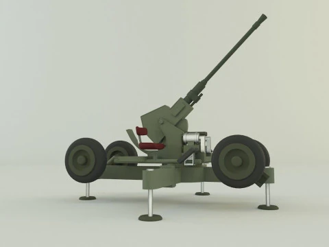 Bofors 40mm 3D Model