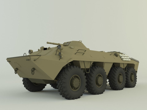 Btr-70 military vehicle 3D Модель