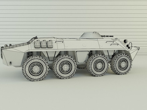 Btr-70 military vehicle 3D 모델