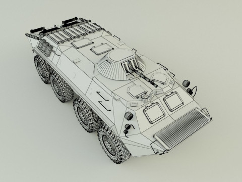 Btr-70 military vehicle 3D 모델