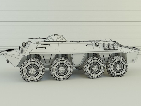 Btr-70 military vehicle 3D 모델