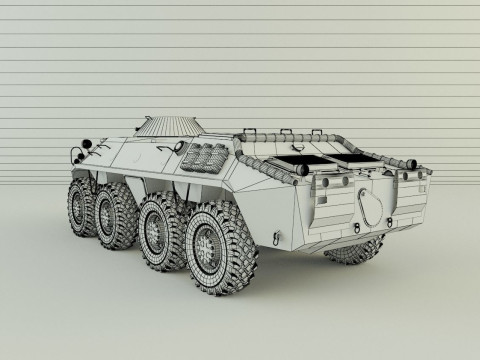 Btr-70 military vehicle 3D 모델