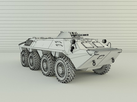 Btr-70 military vehicle 3D 모델