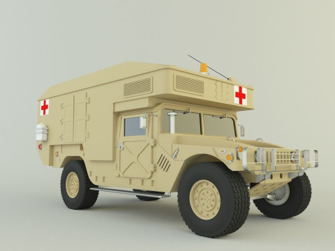 Hummer ambulance 3D Model