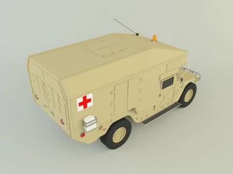 Hummer ambulance 3D Model