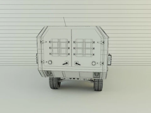 Hummer ambulance 3D Model