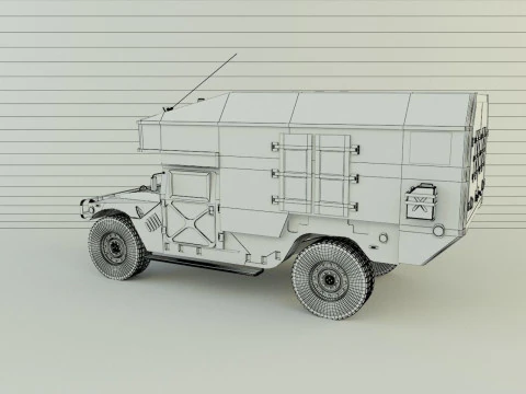 Hummer ambulance 3D Model