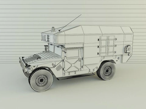 Hummer ambulance 3D Model