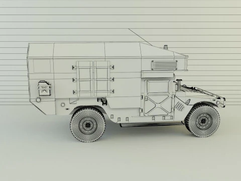 Hummer ambulance 3D Model