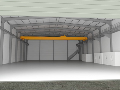 Industrial hall marine buildings Model 3D