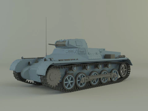 Carro armato militare Pz Kpfw I Ausf B Modello 3D
