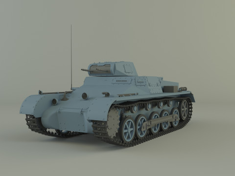 Pz Kpfw I Ausf B military tank 3D Модель
