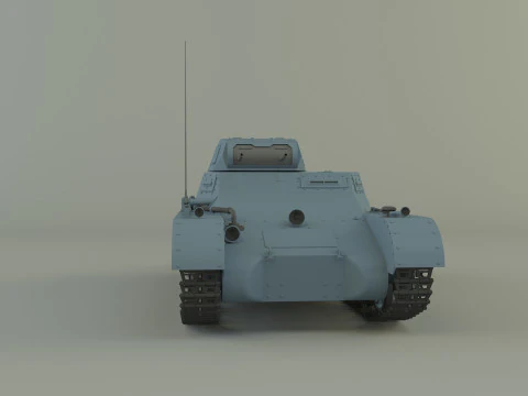 Pz Kpfw I Ausf B military tank 3D Model