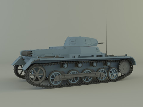 Pz Kpfw I Ausf B military tank 3D Модель