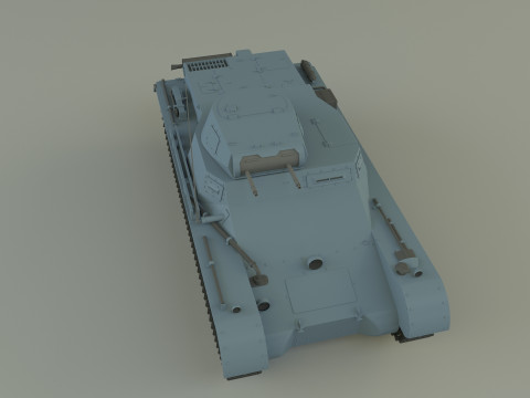 Pz Kpfw I Ausf B military tank 3D Модель