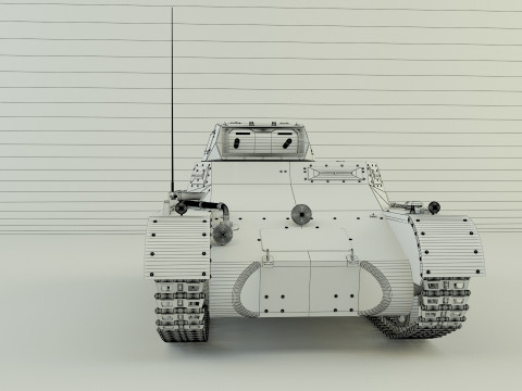 Pz Kpfw I Ausf B military tank 3D Модель