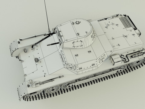 Pz Kpfw I Ausf B military tank 3D Модель