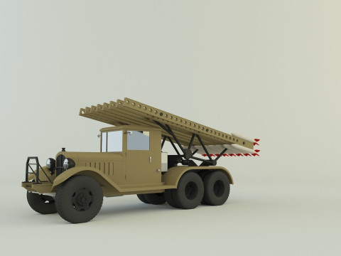 Katyusha rocket launcher vehicle Model 3D