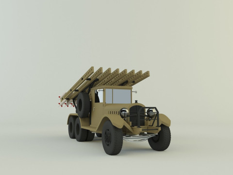 Katyusha rocket launcher vehicle Model 3D