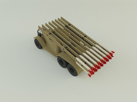 Katyusha rocket launcher vehicle Model 3D