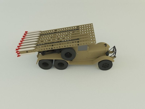 Katyusha rocket launcher vehicle Model 3D
