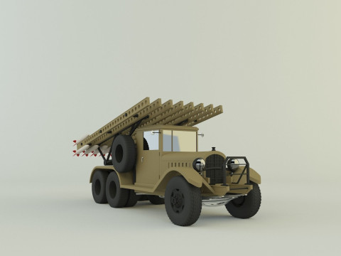 Katyusha rocket launcher vehicle Model 3D