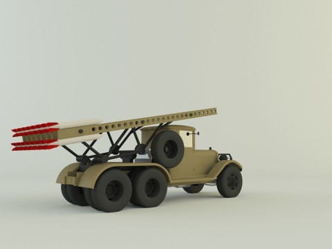 Katyusha rocket launcher vehicle Model 3D