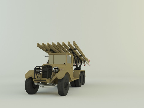 Katyusha rocket launcher vehicle Model 3D