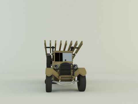 Katyusha rocket launcher vehicle Model 3D