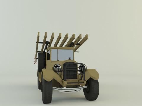 Katyusha rocket launcher vehicle Model 3D