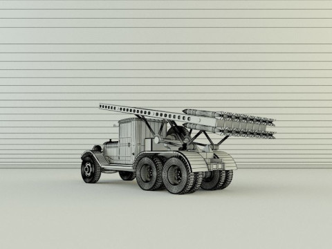 Katyusha rocket launcher vehicle Model 3D