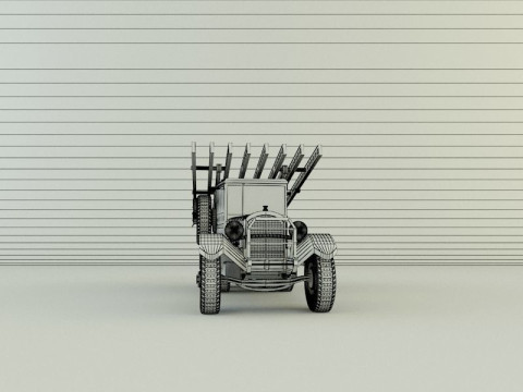 Katyusha rocket launcher vehicle Model 3D