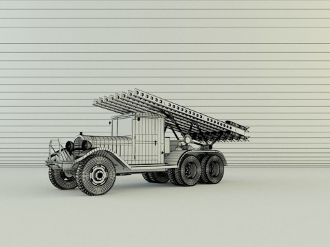 Katyusha rocket launcher vehicle Model 3D