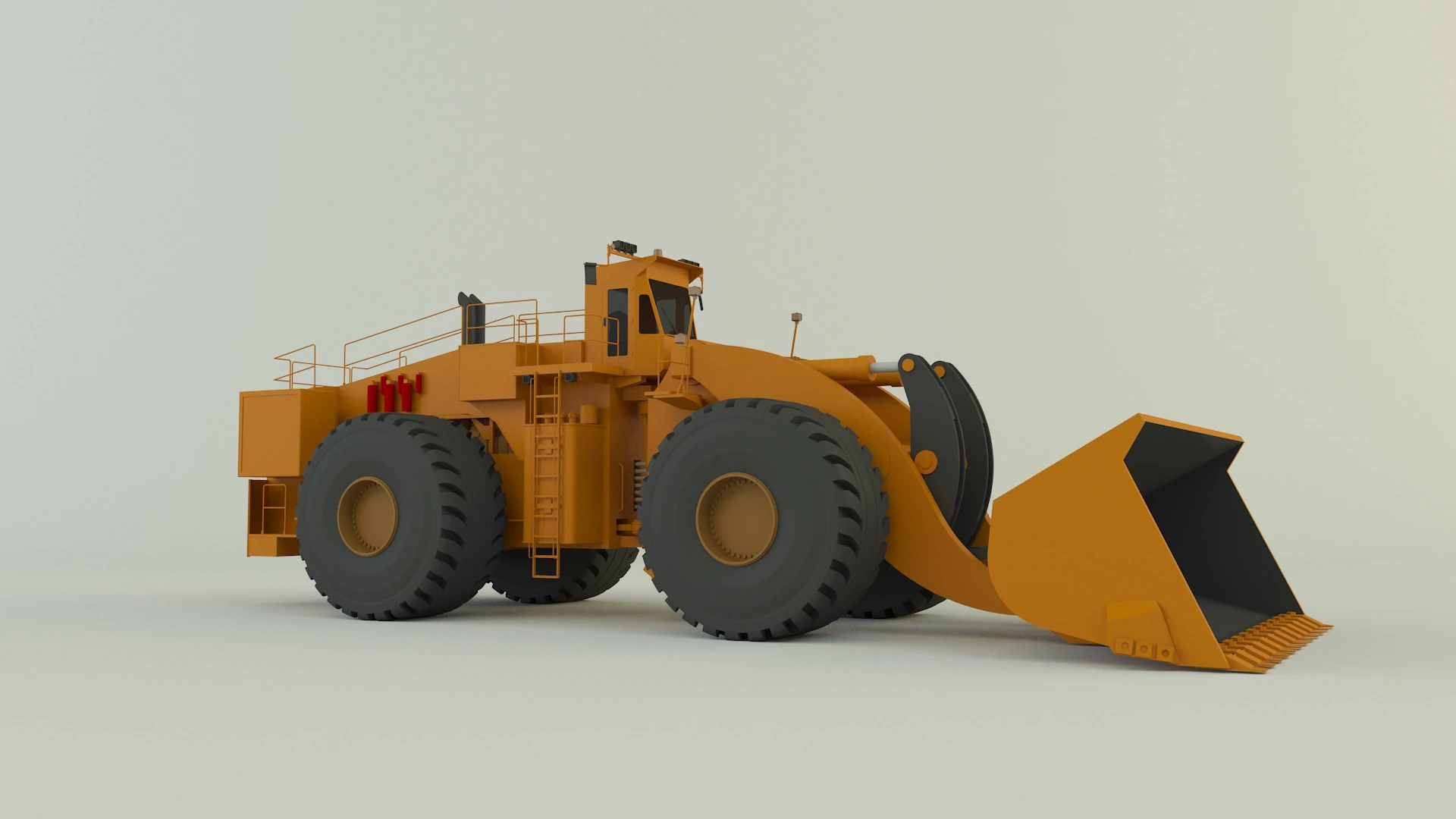 Komatsun we2350 wheel loader 3D Model .c4d .max .obj .3ds .fbx .stl .blend 