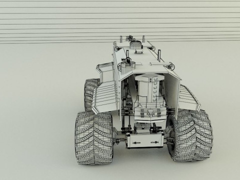 Locomotive monster trucks 3D Model