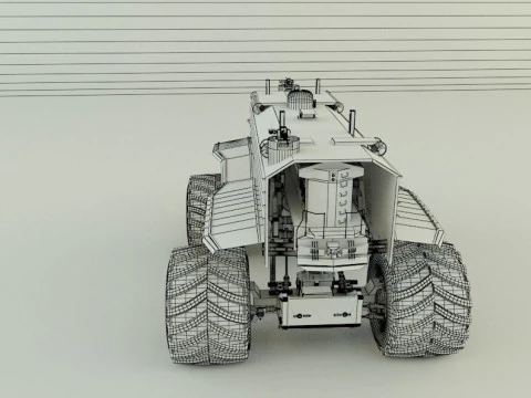 Locomotive monster trucks 3D Model