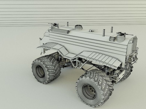 Locomotive monster trucks 3D Model