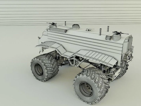 Locomotive monster trucks 3D Model