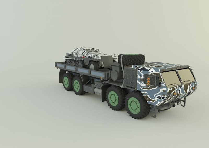 M 977 Hemtt Truck Replica SDKFZ 250 Modelo 3D .c4d .max .obj .3ds .fbx .stl .blend