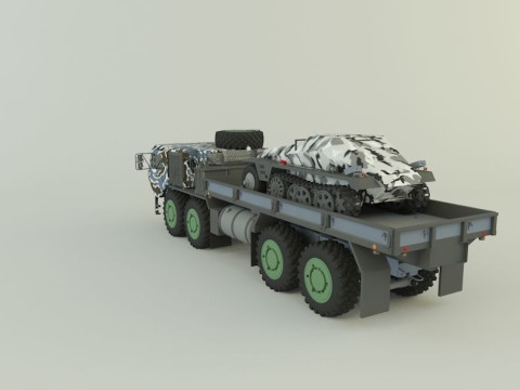 M 977 Hemtt Truck Replica SDKFZ 250 Modelo 3D