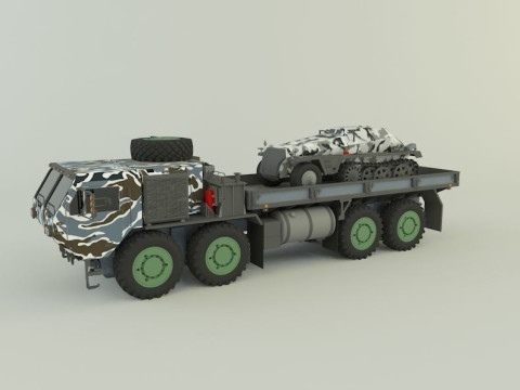 M 977 Hemtt Truck Replica SDKFZ 250 Modelo 3D