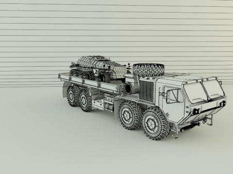 M 977 Hemtt Truck Replica SDKFZ 250 Modelo 3D