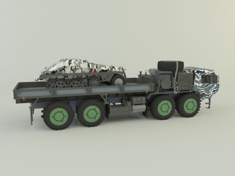 M 977 Hemtt Truck Replica SDKFZ 250 Modelo 3D